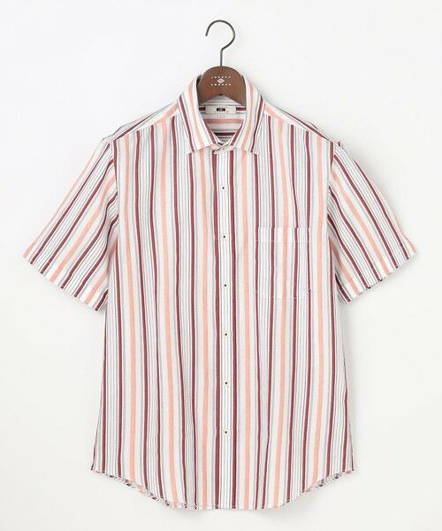 JOSEPH ABBOUD / ジョセフ アブード シャツ・ブラウス | 【サステイナブル・JAPANファブリック】ソアロンストライプ シャツ（オレンジ系1）