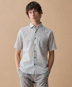 JOSEPH ABBOUD / ジョセフ アブード シャツ・ブラウス | 【綿100％・JAPANファブリック】パナマボイルプリント 半袖シャツ