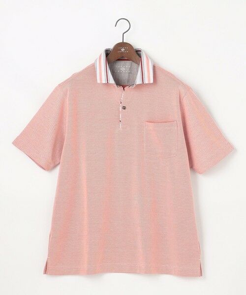JOSEPH ABBOUD / ジョセフ アブード ポロシャツ | 【キングサイズ・愛されて21年！オーガニックコットン使用】ダディ ポロシャツ（オレンジ系）