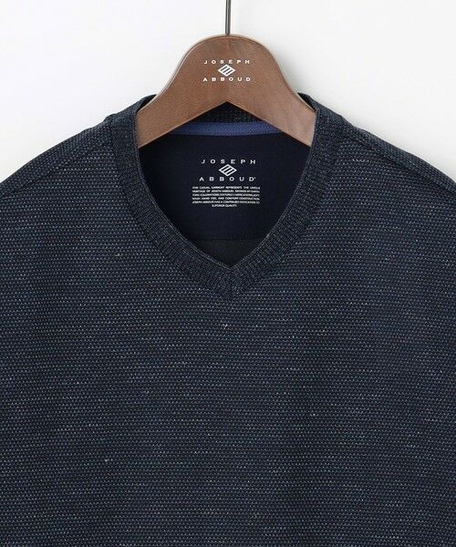 JOSEPH ABBOUD / ジョセフ アブード カットソー | 【キングサイズ・フランス産リネン×尾州の技術・清涼感】ノルマンディリネントップジャージー Vネック Tシャツ | 詳細6