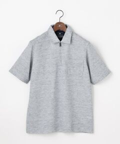 JOSEPH ABBOUD / ジョセフ アブード ポロシャツ | 【フランス産リネン×日本の技術・清涼感】ノルマンディリネントップジャージ ジップ ポロシャツ