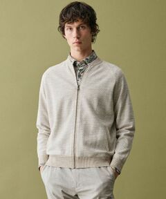 JOSEPH ABBOUD / ジョセフ アブード カーディガン・ボレロ | 【キングサイズ・イタリア糸×エコ素材・通気性・軽量】スラブギマ×和紙 ニット ブルゾン