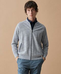 JOSEPH ABBOUD / ジョセフ アブード カーディガン・ボレロ | 【イタリア糸×エコ素材・通気性・軽量】スラブギマ×和紙 ニット ブルゾン