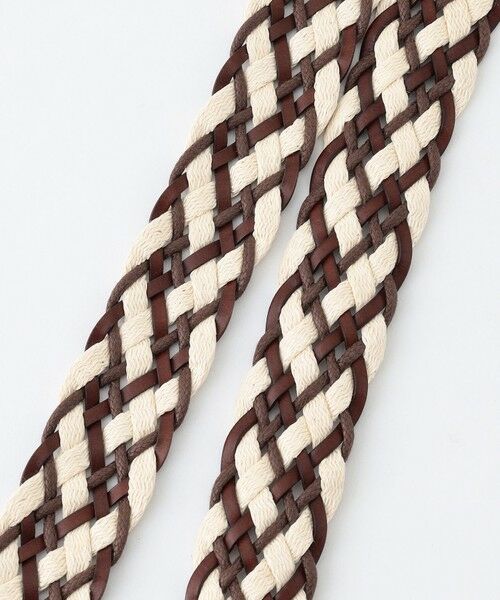 JOSEPH ABBOUD / ジョセフ アブード ベルト・サスペンダー | 【イタリア素材/日本製】レザーミックスブレイド ベルト | 詳細3