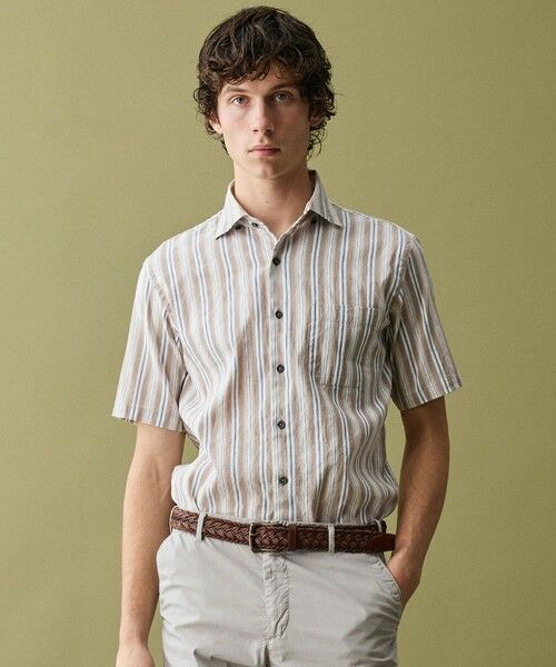 JOSEPH ABBOUD / ジョセフ アブード ベルト・サスペンダー | 【イタリア素材/日本製】ヴィンテージライクブレイドレザー ベルト（キャメル系）