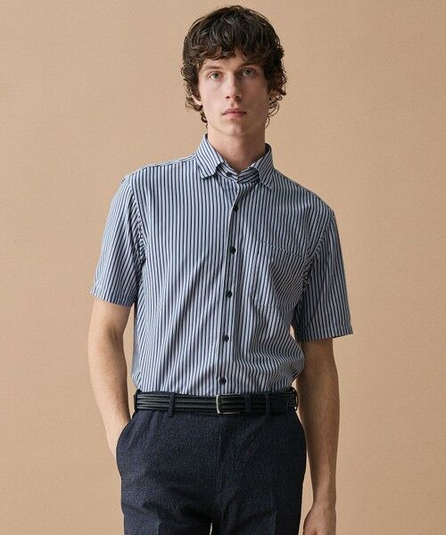 JOSEPH ABBOUD / ジョセフ アブード シャツ・ブラウス | 【キングサイズ・ジャージー素材・ストレッチ・イージーケア】コンパクトジャージーストライプシャツ | 詳細14