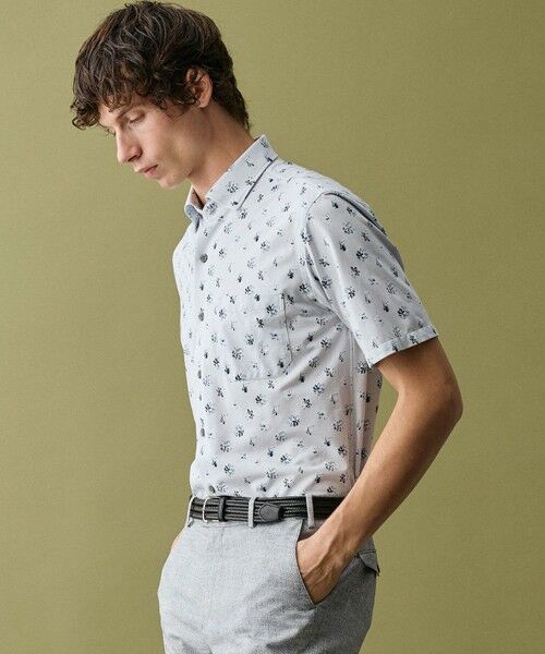 JOSEPH ABBOUD / ジョセフ アブード シャツ・ブラウス | 【ジャージー素材・ストレッチ・イージーケア】コンパクトジャージープリント シャツ | 詳細1