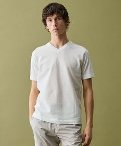 JOSEPH ABBOUD / ジョセフ アブード カットソー | 【キングサイズ・オーガニックコットン使用・日本製】JOEコットンサッカー Vネック Tシャツ