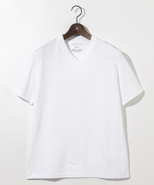 JOSEPH ABBOUD / ジョセフ アブード カットソー | 【キングサイズ・オーガニックコットン使用・日本製】JOEコットンサッカー Vネック Tシャツ | 詳細2