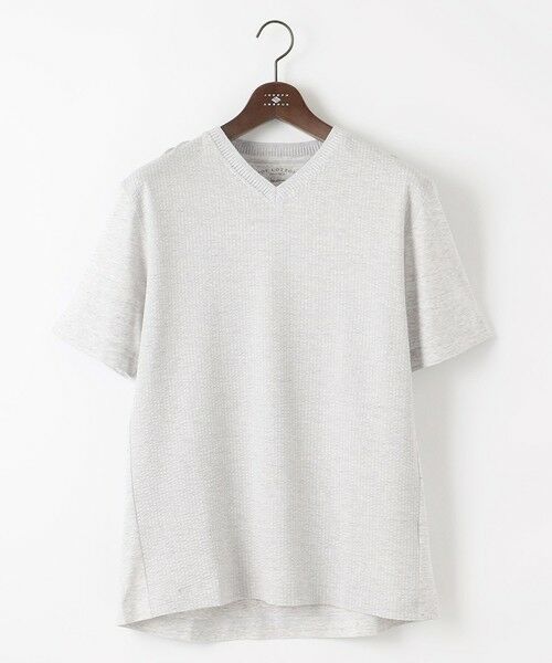 JOSEPH ABBOUD / ジョセフ アブード カットソー | 【キングサイズ・オーガニックコットン使用・日本製】JOEコットンサッカー Vネック Tシャツ | 詳細13