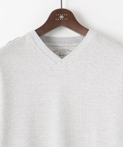 JOSEPH ABBOUD / ジョセフ アブード カットソー | 【キングサイズ・オーガニックコットン使用・日本製】JOEコットンサッカー Vネック Tシャツ | 詳細15