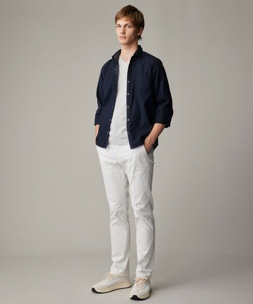 JOSEPH ABBOUD / ジョセフ アブード カットソー | 【キングサイズ・オーガニックコットン使用・日本製】JOEコットンサッカー Vネック Tシャツ | 詳細9