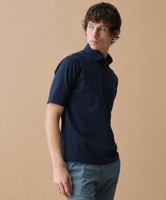 JOSEPH ABBOUD / ジョセフ アブード ポロシャツ | 【キングサイズ・オーガニックコットン使用・JAPANファブリック】ミニ千鳥サッカー ポロシャツ