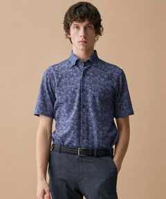 JOSEPH ABBOUD / ジョセフ アブード シャツ・ブラウス | 【キングサイズ・日本製ジャージー使用・清涼感・イージーケア】シャンブレー ペイズリープリント シャツ