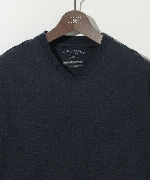 JOSEPH ABBOUD / ジョセフ アブード カットソー | 【オーガニックコットン使用・日本製】JOEコットンサッカー Vネック Tシャツ | 詳細4