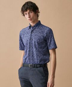 JOSEPH ABBOUD / ジョセフ アブード シャツ・ブラウス | 【日本製ジャージー使用・清涼感・イージーケア】シャンブレー ペイズリープリント シャツ