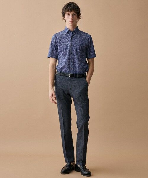 JOSEPH ABBOUD / ジョセフ アブード シャツ・ブラウス | 【日本製ジャージー使用・清涼感・イージーケア】シャンブレー ペイズリープリント シャツ | 詳細12