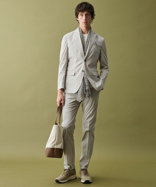 JOSEPH ABBOUD / ジョセフ アブード その他パンツ | 【キングサイズ・ウエストも伸びる!/ストレッチ/軽量/Eco撥水/オーガニックコットン使用】マイクロピケストレッチ パンツ | 詳細2