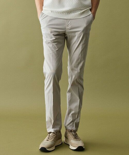 JOSEPH ABBOUD / ジョセフ アブード その他パンツ | 【キングサイズ・ウエストも伸びる!/ストレッチ/軽量/Eco撥水/オーガニックコットン使用】マイクロピケストレッチ パンツ（ライトグレー系8）