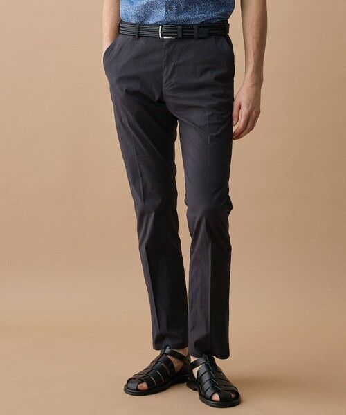 JOSEPH ABBOUD / ジョセフ アブード その他パンツ | 【キングサイズ・ウエストも伸びる!/ストレッチ/軽量/Eco撥水/オーガニックコットン使用】マイクロピケストレッチ パンツ（ネイビー系8）