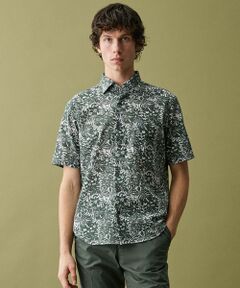 JOSEPH ABBOUD / ジョセフ アブード シャツ・ブラウス | 【清涼・JAPANファブリック】ビッグリーフサッカープリント 半袖シャツ