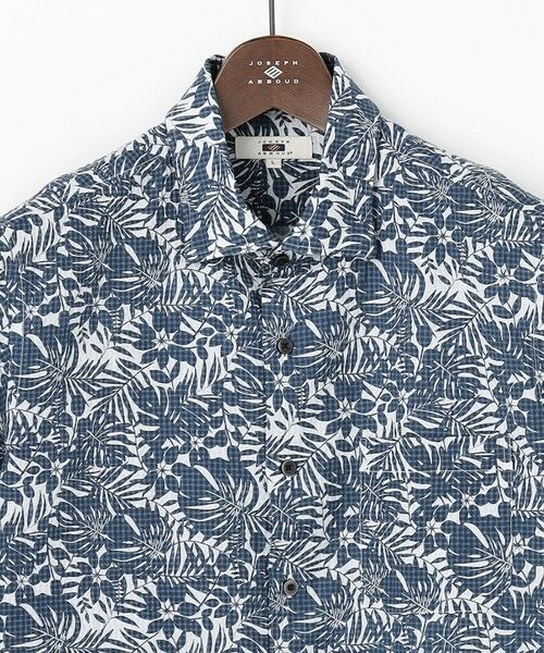 JOSEPH ABBOUD / ジョセフ アブード シャツ・ブラウス | 【清涼・JAPANファブリック】ビッグリーフサッカープリント 半袖シャツ | 詳細4