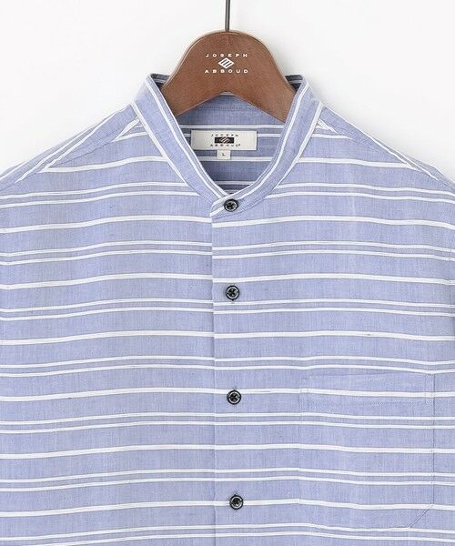 JOSEPH ABBOUD / ジョセフ アブード シャツ・ブラウス | 【リネンブレンド】コットンリネン ボイルコード 七分袖 バンドカラー シャツ | 詳細10