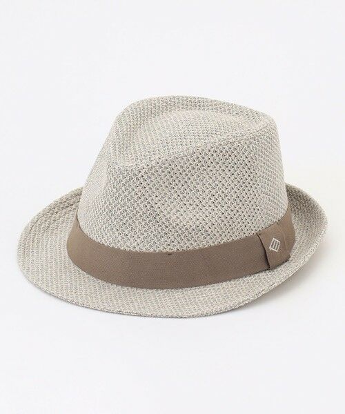 JOSEPH ABBOUD / ジョセフ アブード ハット | 【尾州産素材・和紙糸使用・洗える】和紙MIXラッセル ハット（ベージュ系）