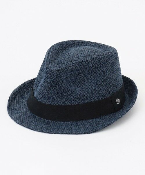 JOSEPH ABBOUD / ジョセフ アブード ハット | 【尾州産素材・和紙糸使用・洗える】和紙MIXラッセル ハット（ネイビー系）