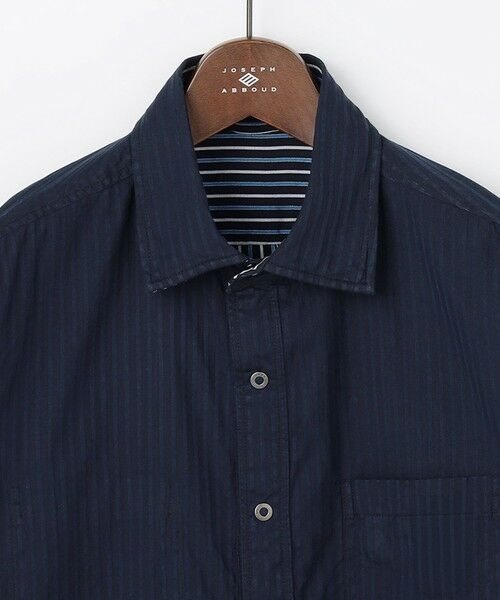 JOSEPH ABBOUD / ジョセフ アブード シャツ・ブラウス | 【キングサイズ・2WAY】リバーシブルストライプ 七分袖 シャツ | 詳細10