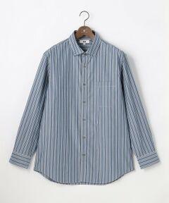 JOSEPH ABBOUD / ジョセフ アブード シャツ・ブラウス | 【キングサイズ・シルク混・上質】シルクコットンストライプ シャツ