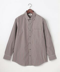 JOSEPH ABBOUD / ジョセフ アブード シャツ・ブラウス | 【キングサイズ・シルク混・上質】シルクコットンストライプ シャツ