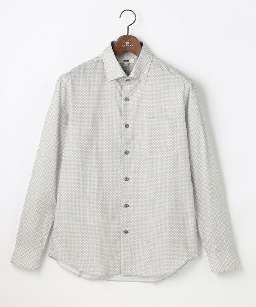 JOSEPH ABBOUD / ジョセフ アブード シャツ・ブラウス | 【オーガニックコットン使用・JAPANファブリック】ジオメトリックプリントシャツ（ホワイト系5）