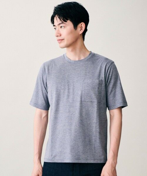 JOSEPH ABBOUD / ジョセフ アブード カットソー | 【ジャージー素材・ストレッチ】コンパクトコットンジャージー Tシャツ(ライトグレー系2)