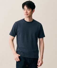 JOSEPH ABBOUD / ジョセフ アブード カットソー | 【オーガニックコットン使用・MADE IN JAPAN】千鳥ジャカード Tシャツ