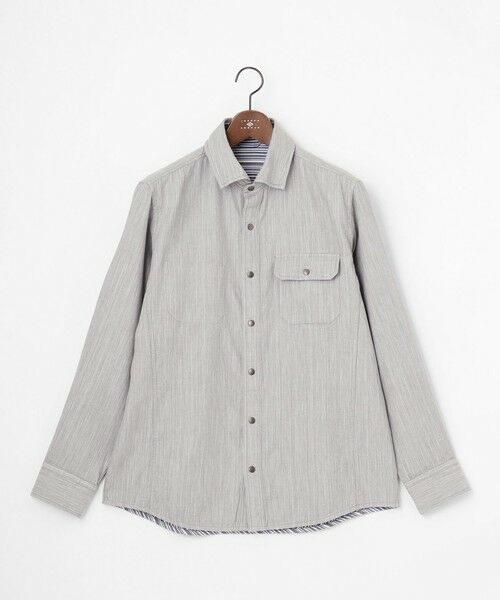JOSEPH ABBOUD / ジョセフ アブード シャツ・ブラウス | 【2WAY】リバーシブルシャツ（ライトグレー系）