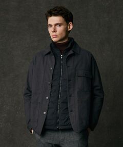 JOSEPH ABBOUD / ジョセフ アブード Gジャン・デニムジャケット | 【オーガニックコットン使用】ヘリンボンストレッチデニムワーク ジャケット