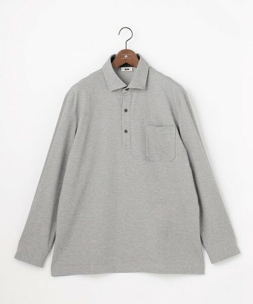 JOSEPH ABBOUD / ジョセフ アブード ポロシャツ | 【キングサイズ・ストレッチ/イージーケア】キャリーマンツイルジャカード ドレス ポロシャツ（ライトグレー系）