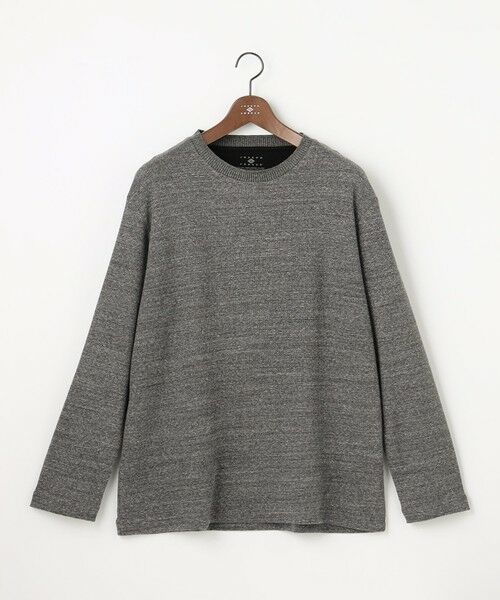 JOSEPH ABBOUD / ジョセフ アブード カットソー | 【キングサイズ・サスティナブル/MADE IN JAPAN/ストレッチ】ラフィーコットンワッフルクルーネックＴシャツ（グレー系）