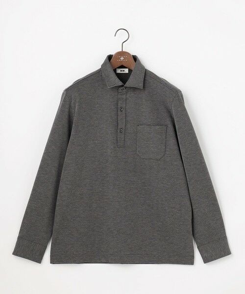 JOSEPH ABBOUD / ジョセフ アブード ポロシャツ | 【上質感/ストレッチ/イージーケア】キャリーマンツイルジャカード ドレス ポロシャツ（グレー系）