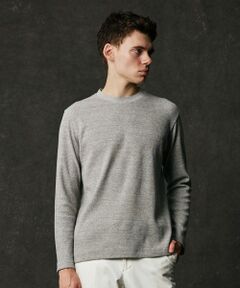 JOSEPH ABBOUD / ジョセフ アブード カットソー | 【サスティナブル/MADE IN JAPAN/ストレッチ】ラフィーコットンワッフル クルーネックＴシャツ