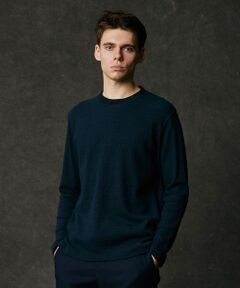 JOSEPH ABBOUD / ジョセフ アブード カットソー | 【サスティナブル/MADE IN JAPAN/ストレッチ】ラフィーコットンワッフル クルーネックＴシャツ