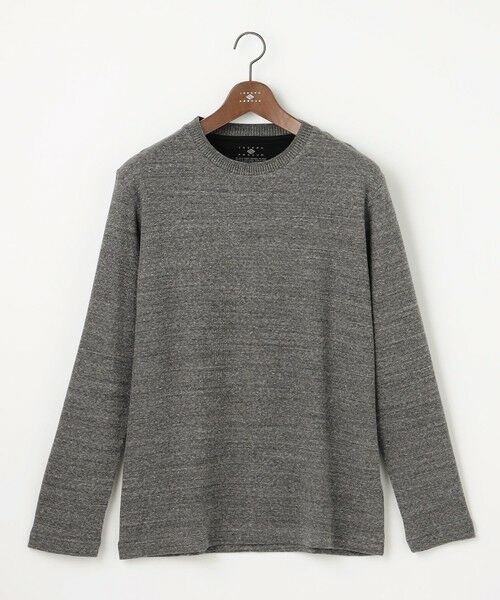 JOSEPH ABBOUD / ジョセフ アブード カットソー | 【サスティナブル/MADE IN JAPAN/ストレッチ】ラフィーコットンワッフル クルーネックＴシャツ（グレー系）