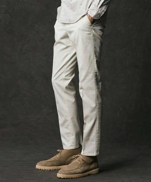 JOSEPH ABBOUD / ジョセフ アブード その他パンツ | 【キングサイズ・ウエストも伸びる!オーガニックコットン使用】オーガニックトリコチンストレッチ パンツ(ホワイト系)