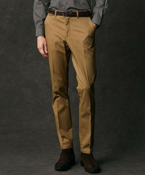 JOSEPH ABBOUD / ジョセフ アブード その他パンツ | 【キングサイズ・ウエストも伸びる!オーガニックコットン使用】オーガニックトリコチンストレッチ パンツ(ベージュ系)