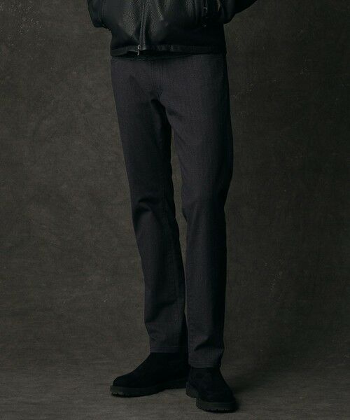 JOSEPH ABBOUD / ジョセフ アブード デニムパンツ | 【オーガニックコットン使用】ヘリンボンストレッチ デニム パンツ(ブラック系1)