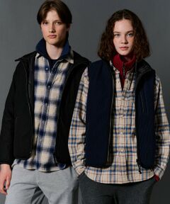 JOSEPH ABBOUD / ジョセフ アブード ベスト | 【リバーシブル/イージーケア/中綿/ウォッシャブル】ツィーディー フリース ベスト