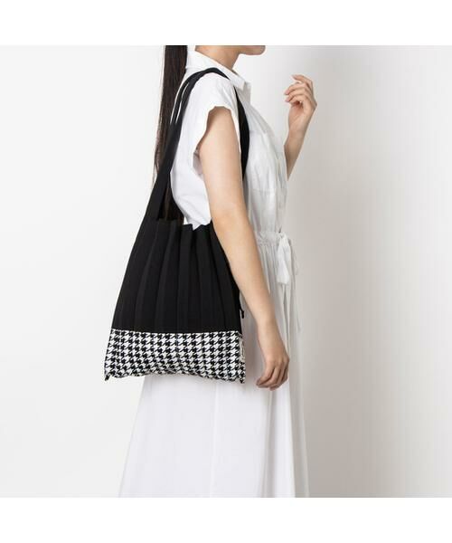 JOSEPH AND STACEY / ジョセフアンドステーシー トートバッグ | ラッキープリーツニット スコティッシュ ミックス (M) | 詳細7
