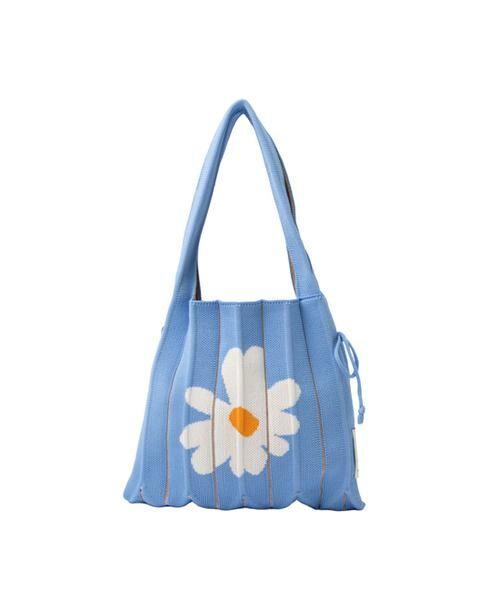 JOSEPH AND STACEY / ジョセフアンドステーシー トートバッグ | ラッキープリーツニットデイジー(S)（ブルー）