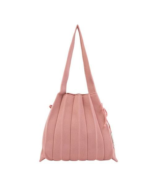 JOSEPH AND STACEY / ジョセフアンドステーシー トートバッグ | ラッキープリーツニット(S)(ピンク)
